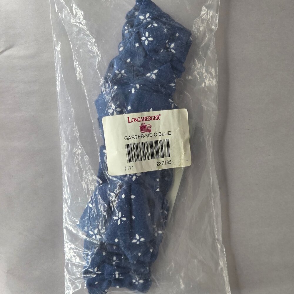 NWT Longaberger Classic Blue Medium Garter